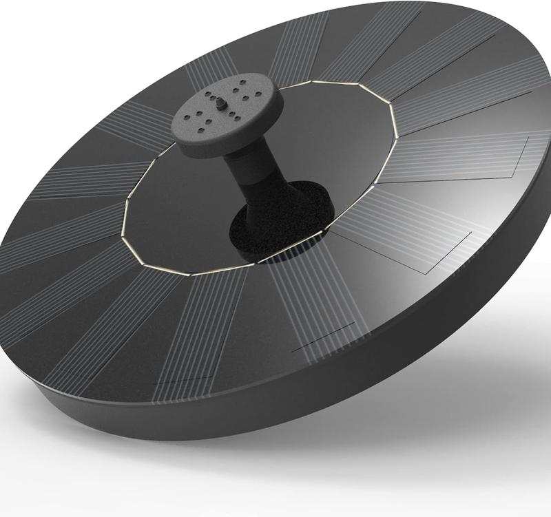 Solar Powered Bird Bath Fountain Pump with Nozzles